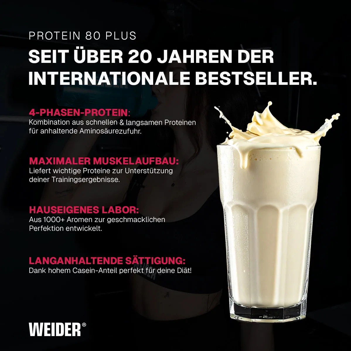 Weider Protein 80 Plus protéine en poudre 500 g