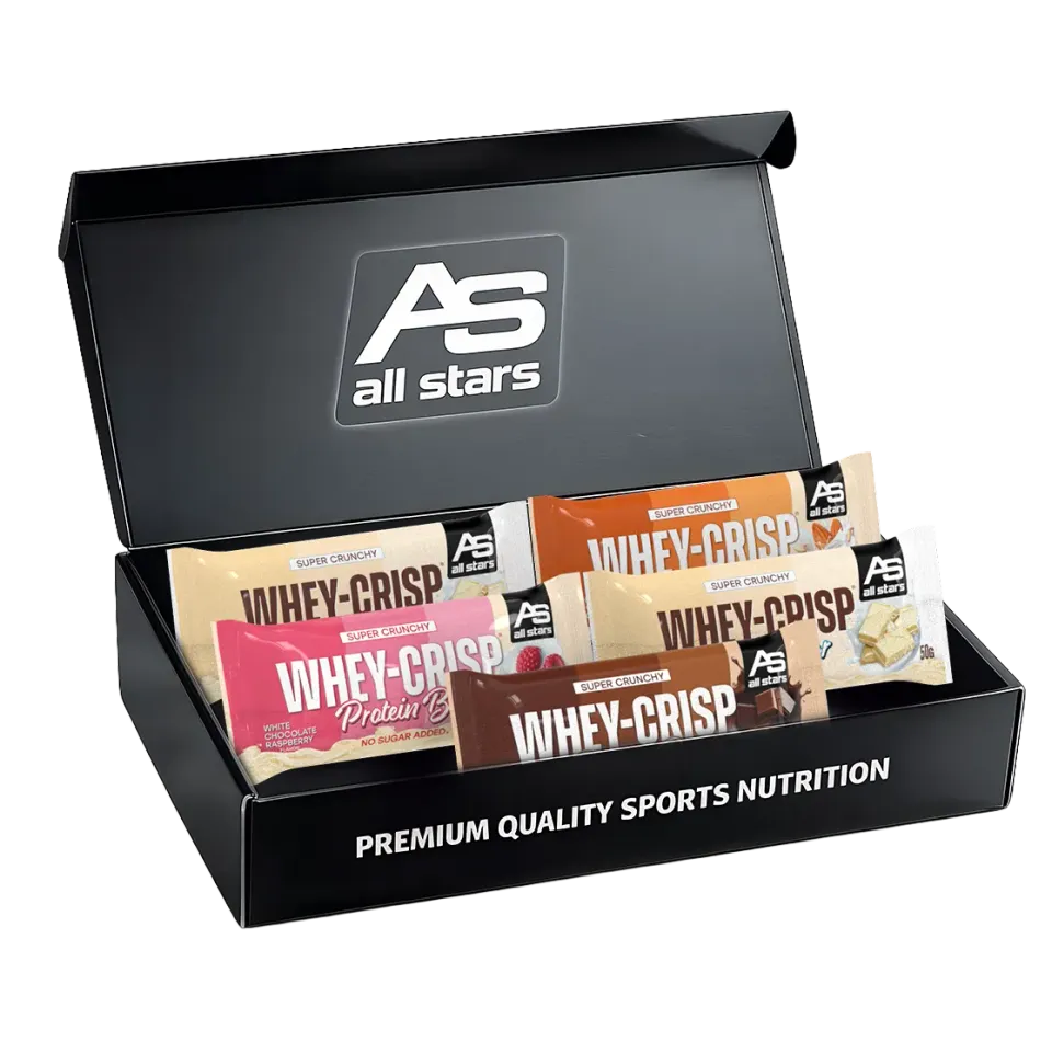 AllStars Whey Crisp Proteinriegel Try Box barres protéinées 5 pièces croustillantes