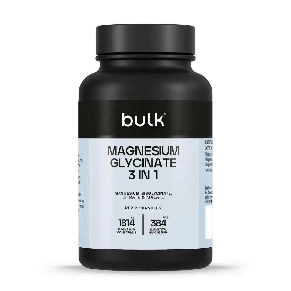 BULK Magnésium 3-en-1 Complexe comprimés 90 unités vegan