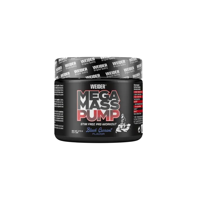 Weider Mega Mass Pump booster pré-workout cassis sans caféine