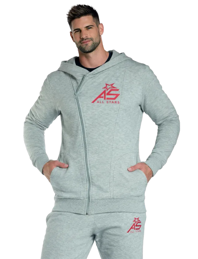 AllStars Zipper Trendy sweat zippé gris-mélange capuche