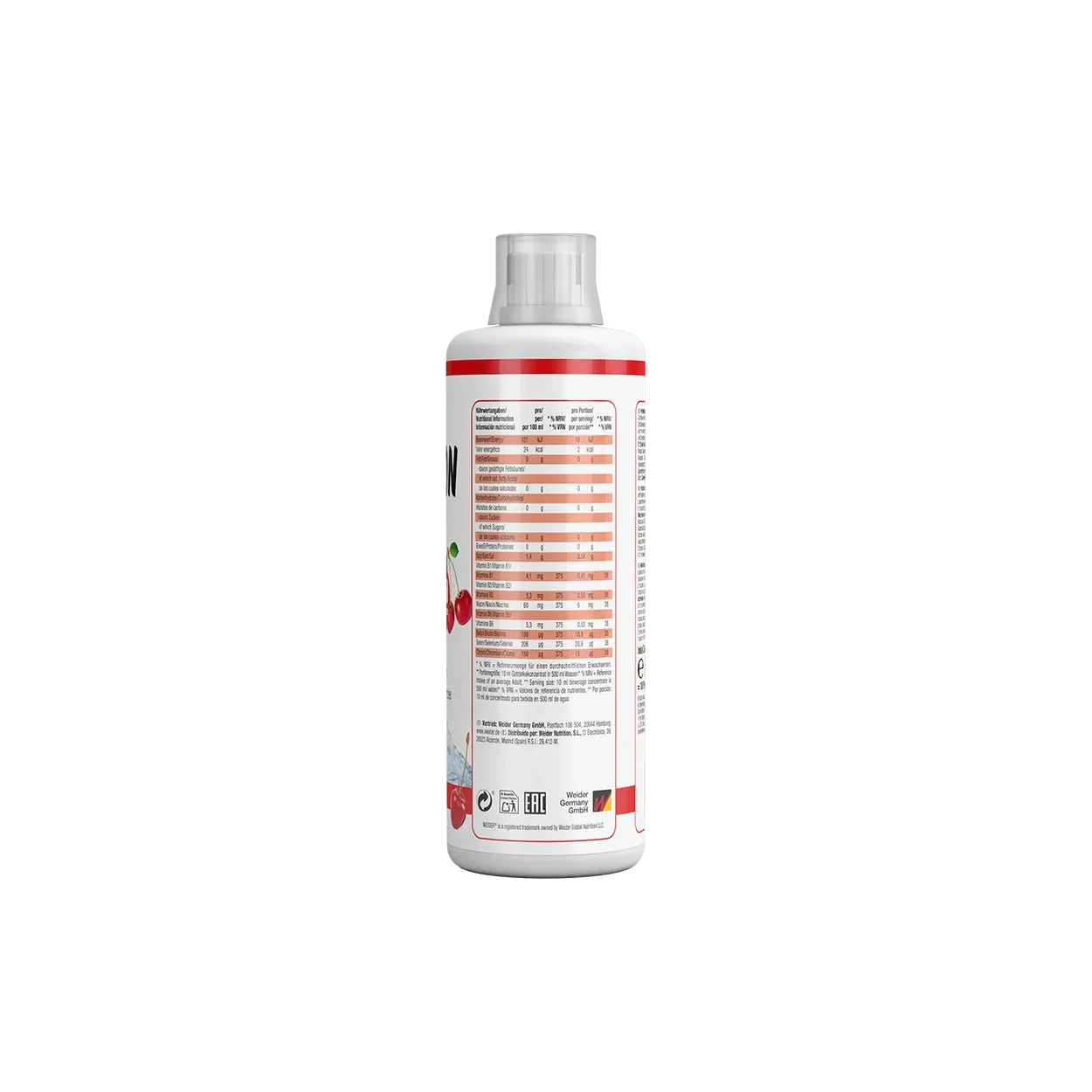Weider Hydration Concentrate concentré boisson pêche-thé glacé 1 L sans sucre