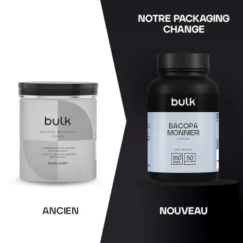 Bulk Bacopa Monnieri gélules 350 mg standardisé bacosides
