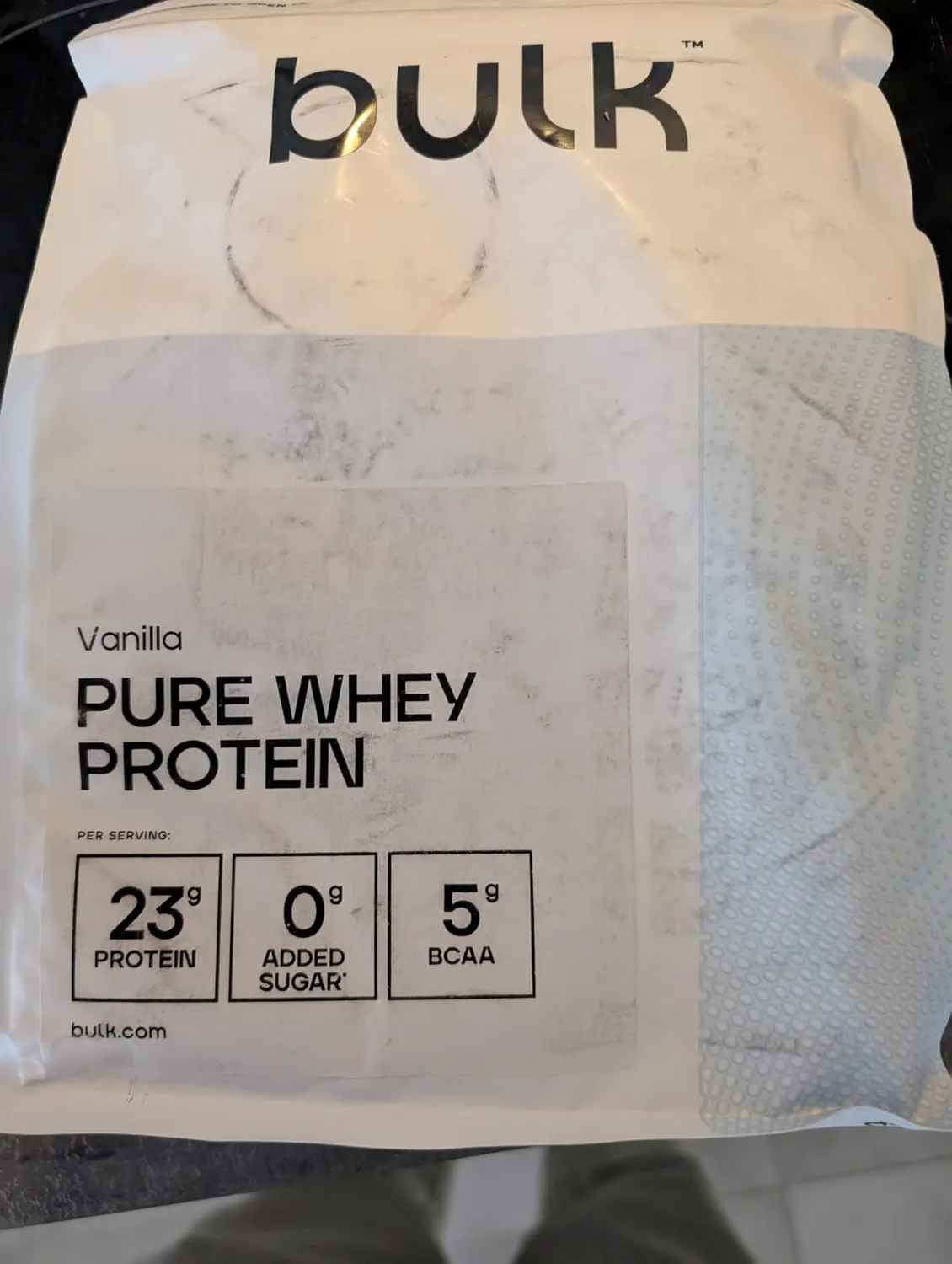 BULK Pure Whey protéine en poudre 1 kg Vanille moins sucrée