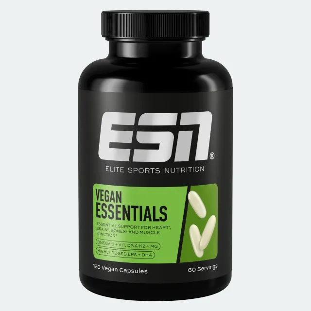 ESN Vegan Essentials 120 gélules oméga-3 D3 K2 magnésium