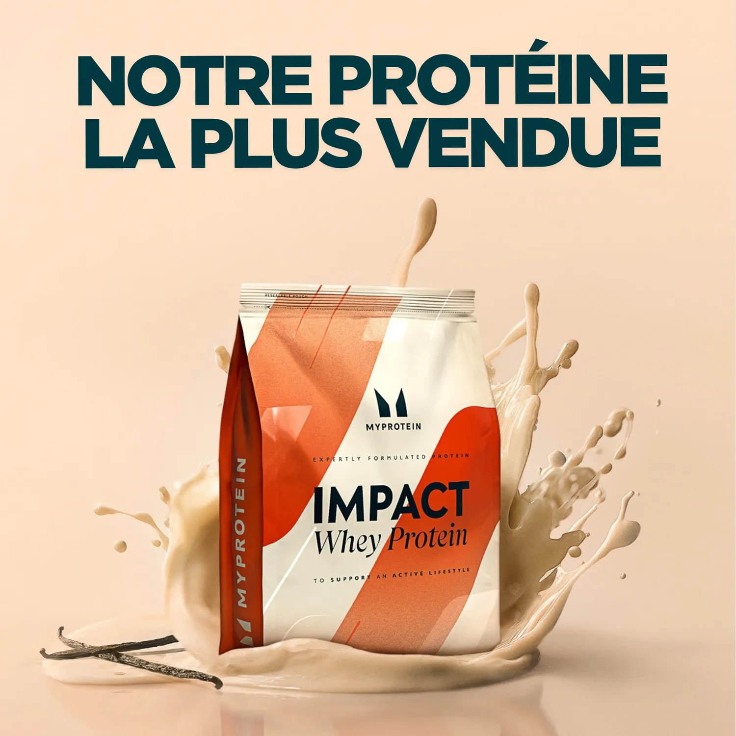 Myprotein Impact Whey Protein protéine whey Vanille 30 portions, 23 g protéines