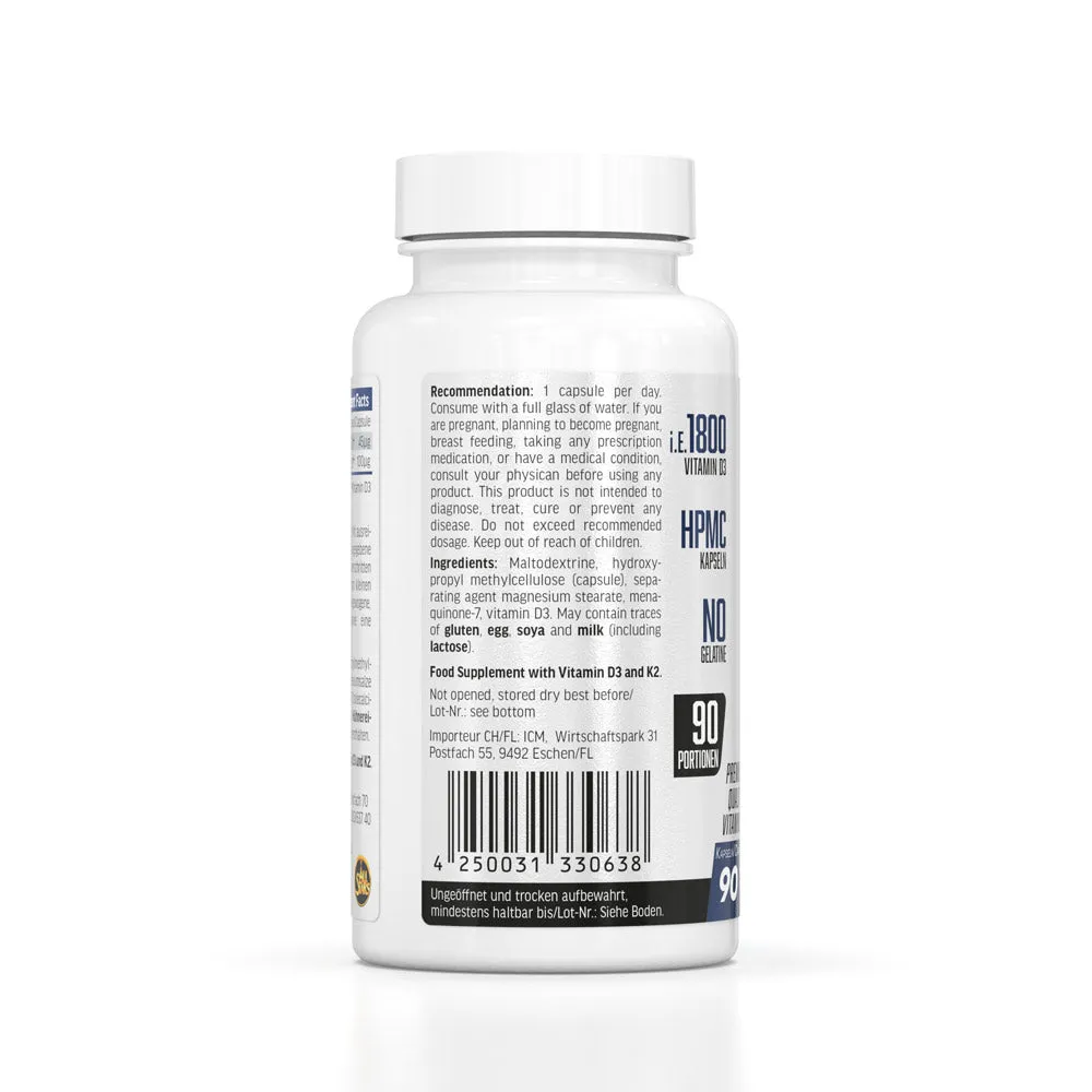 AllStars Vitamine D3 + K2 gélules 90 gélules sans gélatine