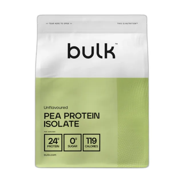 BULK Isolat de protéine de pois en poudre nature 1 kg vegan
