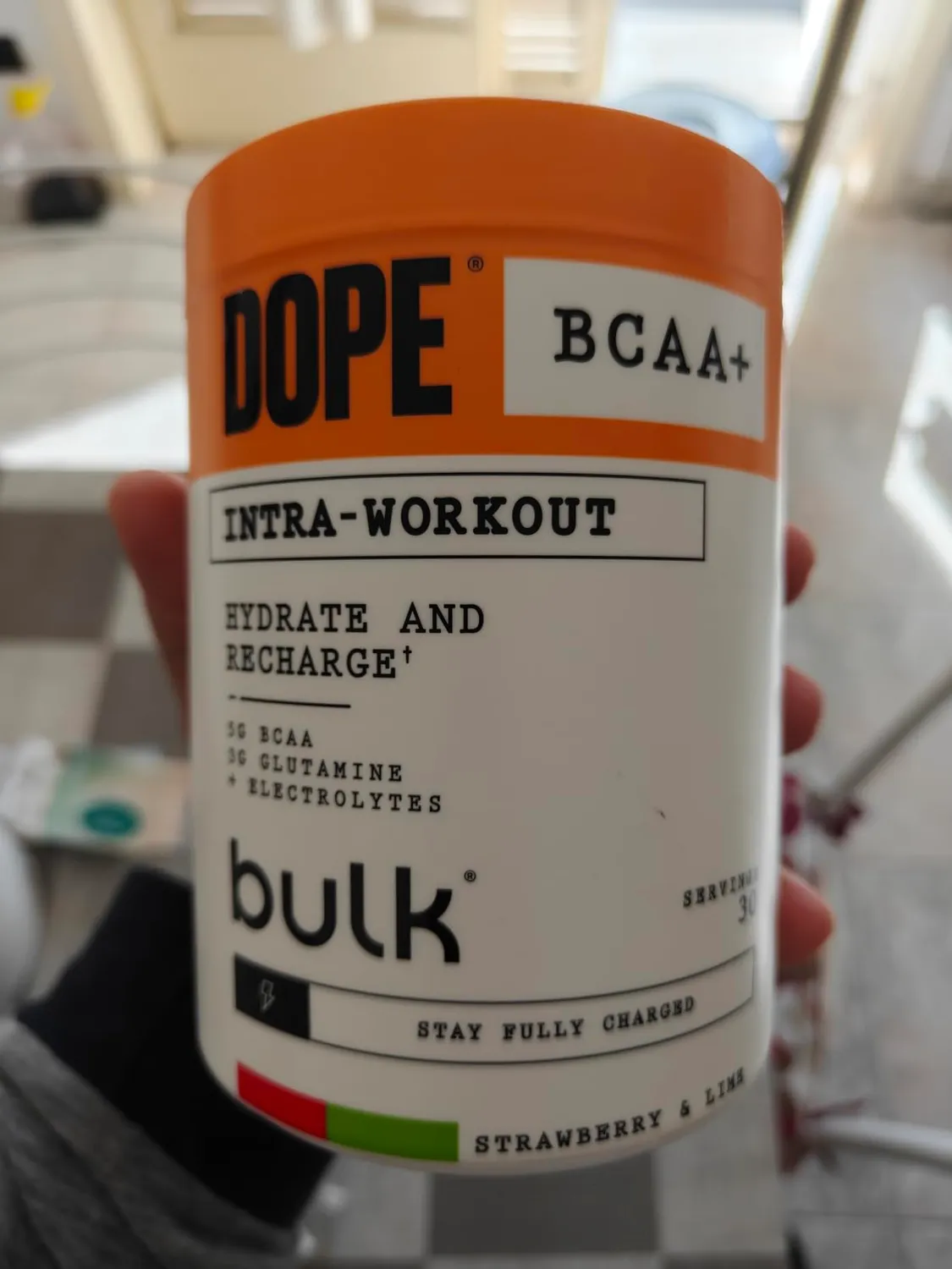 BULK Dope BCAA+ poudre intra-entraînement 360 g fraise citron vert