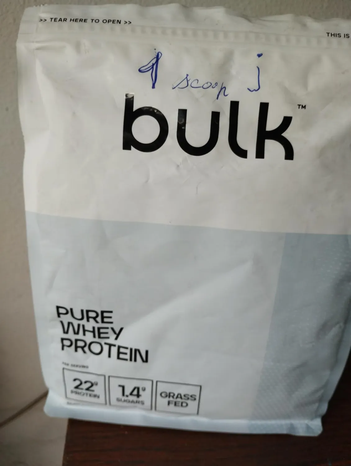 BULK Pure Whey protéine en poudre 1 kg Vanille moins sucrée