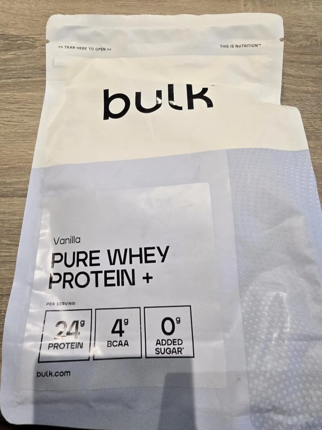 Bulk Pure Whey Protein+ whey vanille 900 g 24 g