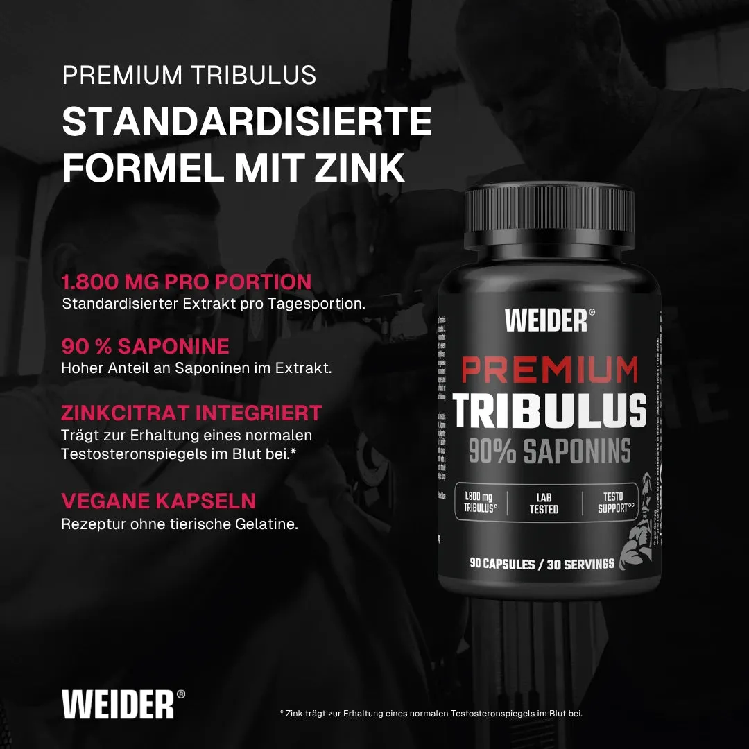 Weider Premium Tribulus gélules 1 800 mg zinc 90 % saponines