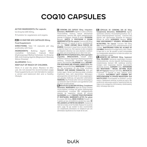 BULK capsules d’enzyme Q10 CoQ10 50 mg