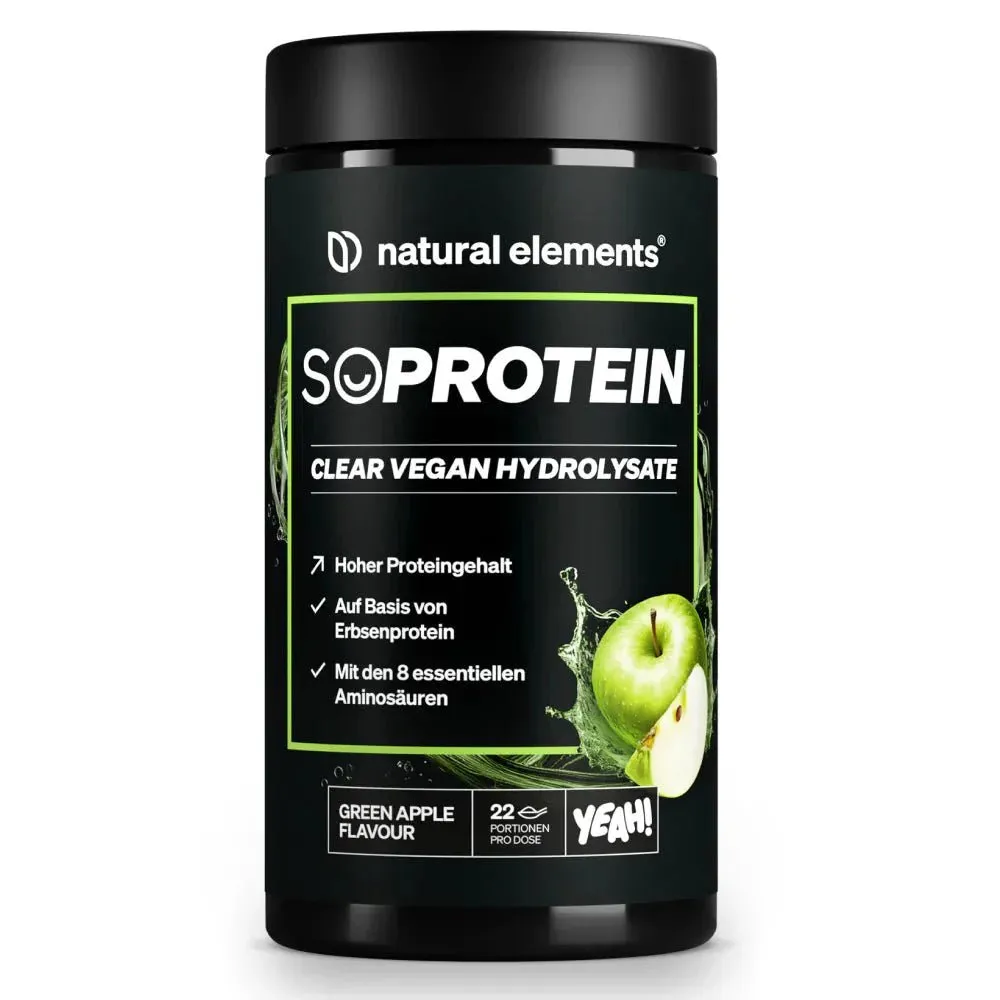 Natural Elements SoProtein Clear Vegan Hydrolysate protéine vegan 450 g Raspberry Mojito Green Apple