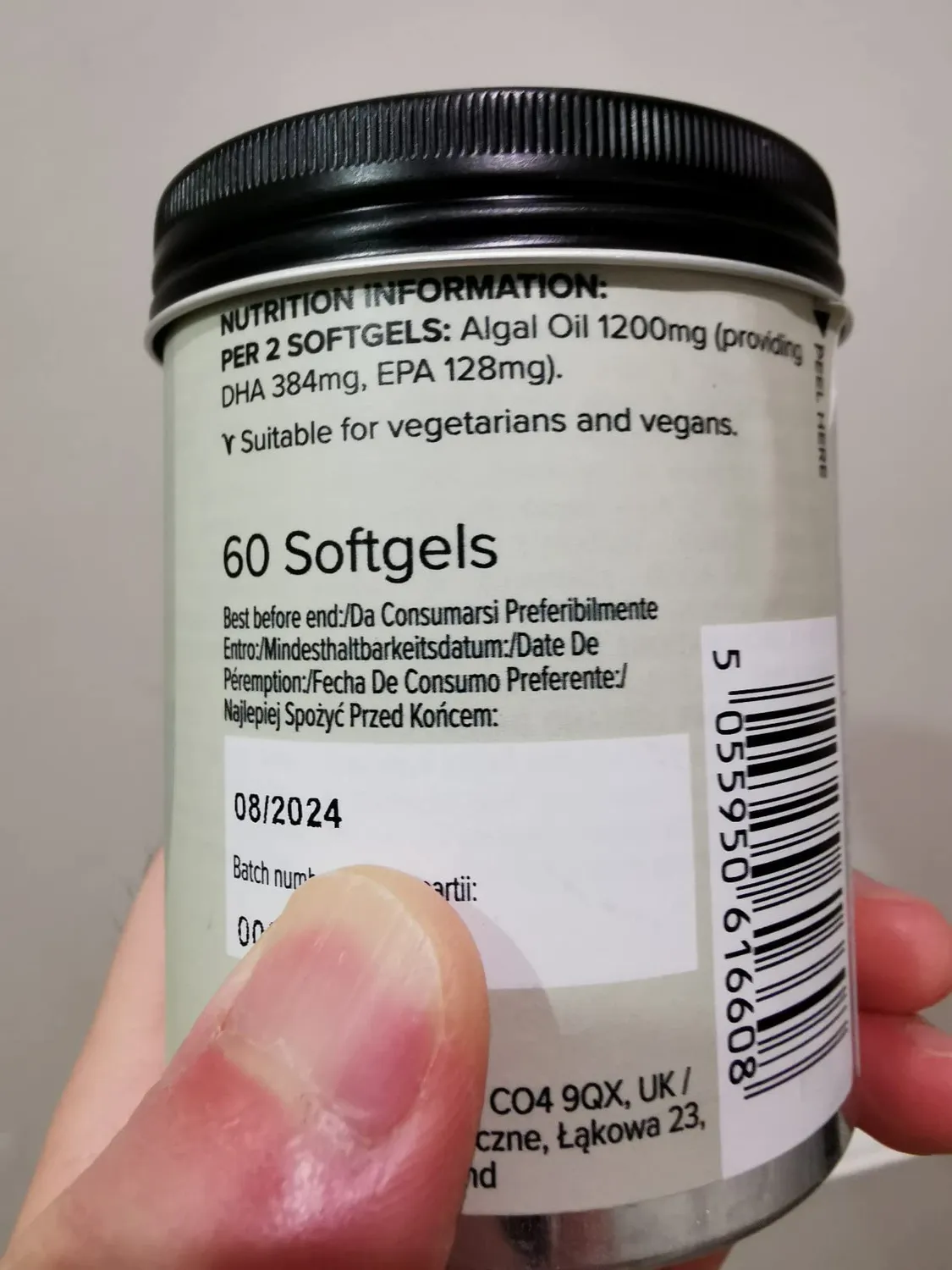 Bulk Omega 3 végétalien gélules huile d’algues DHA EPA
