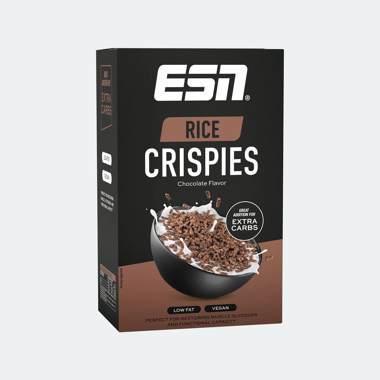 ESN Rice Crispies riz soufflé 2 x 375g chocolat vegan