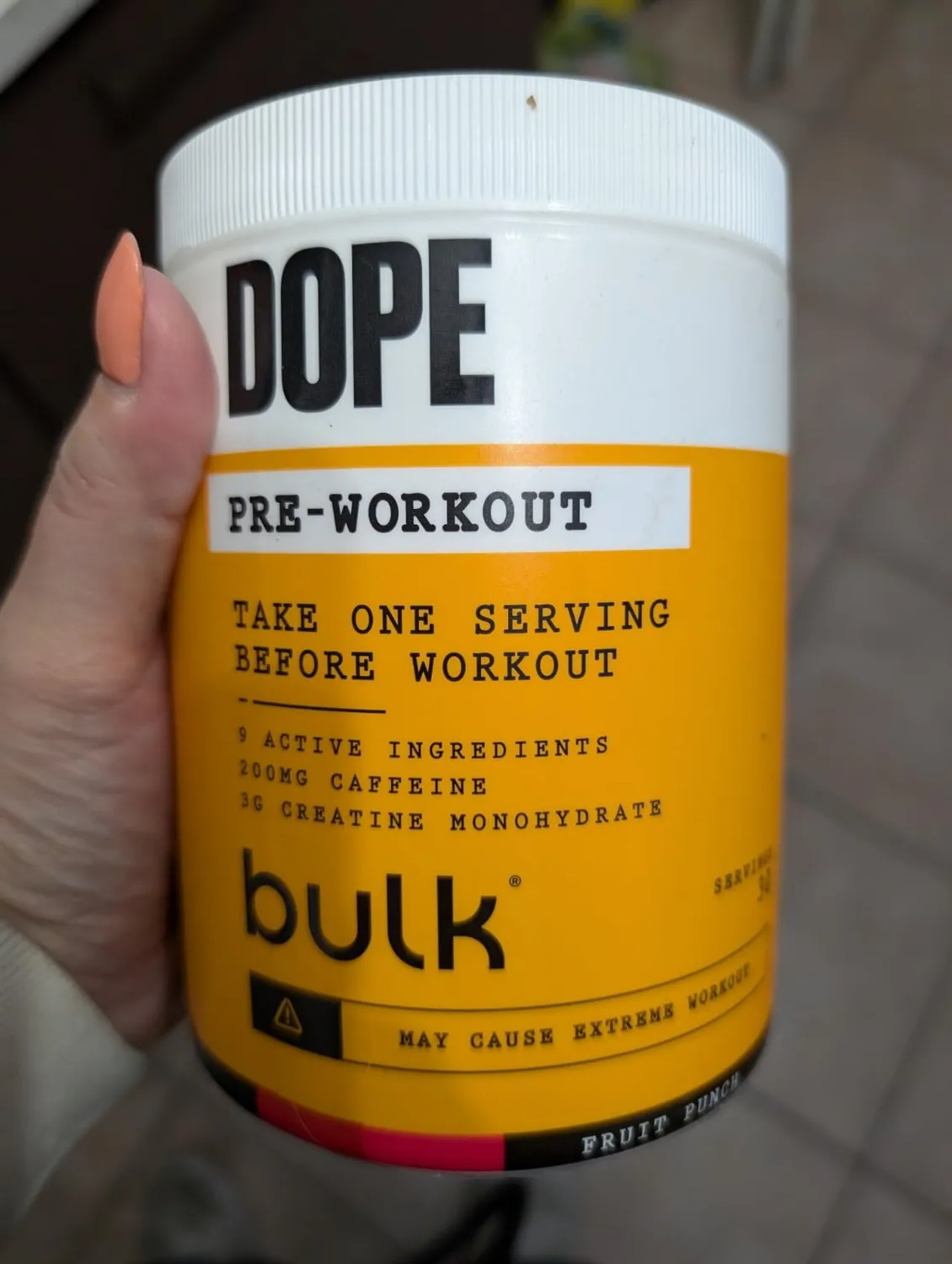 BULK Dope Pré-Workout poudre Framboise Bleu caféine créatine