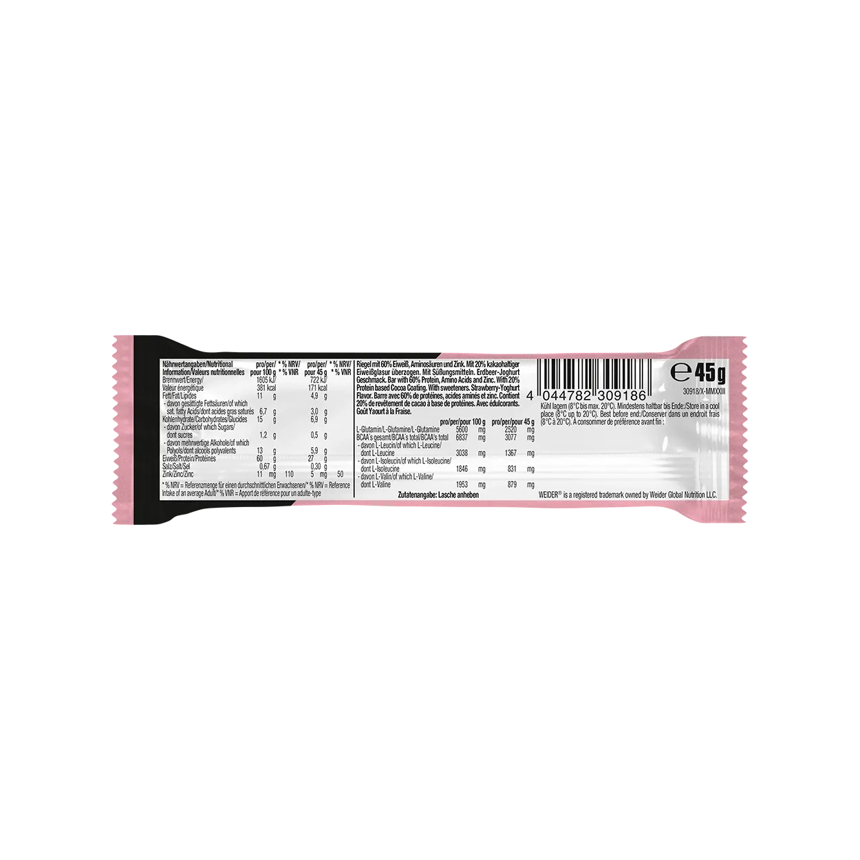 Weider 60% Protein Bar barre protéinée Salted Peanut Caramel