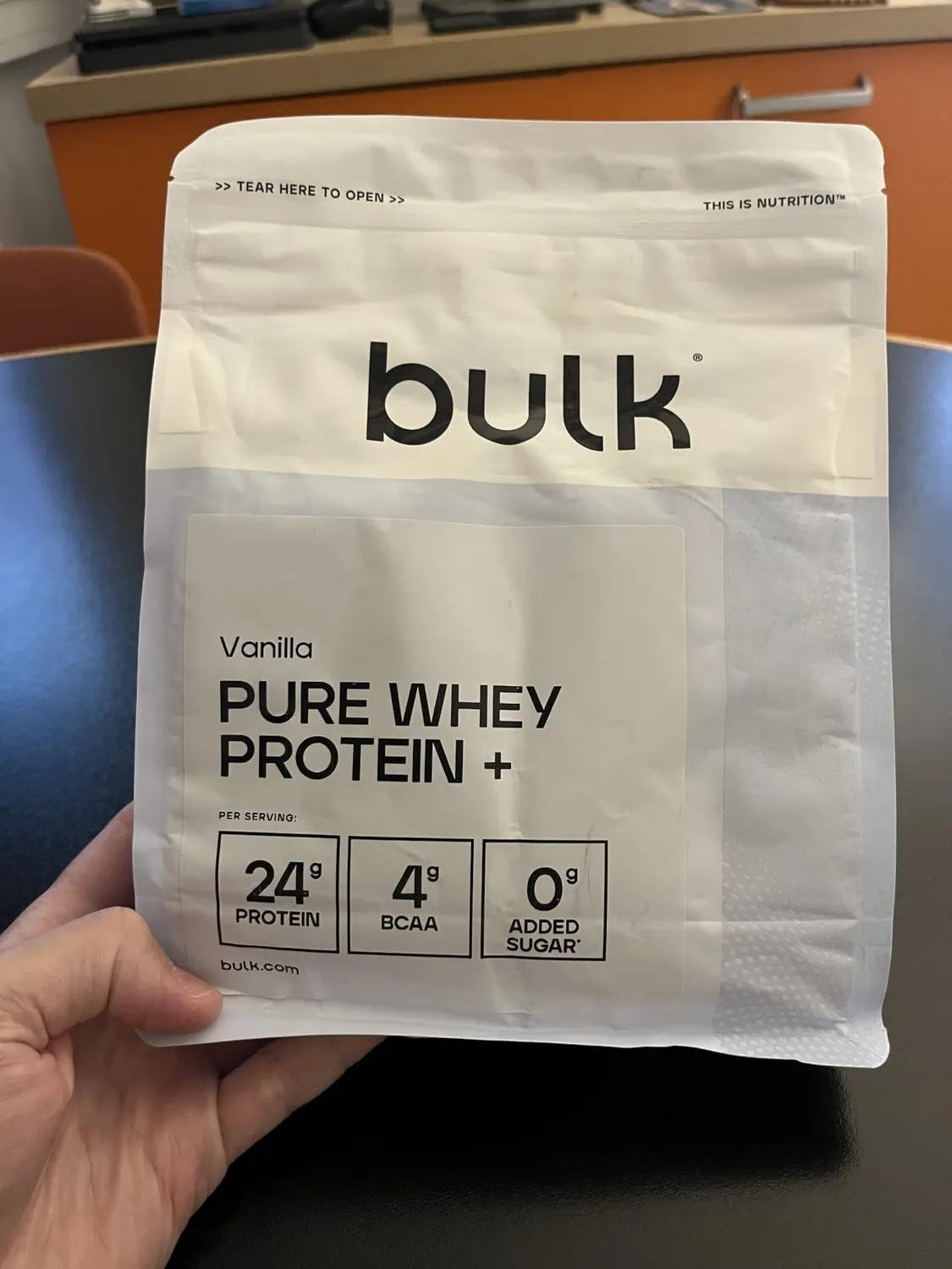 Bulk Pure Whey Protein+ whey vanille 900 g 24 g