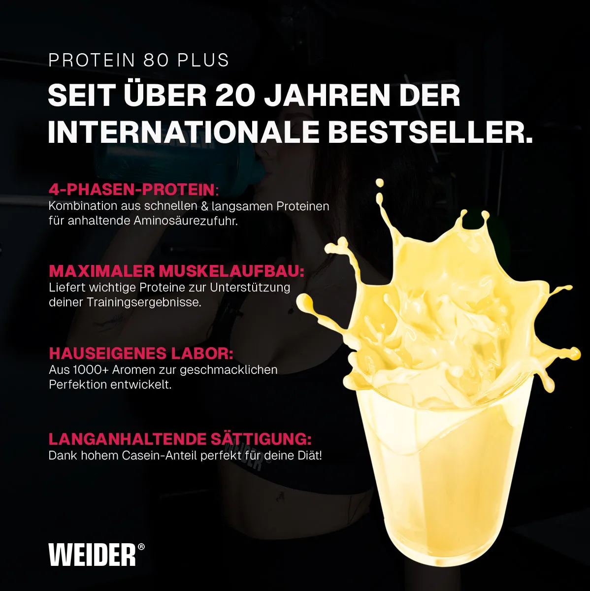 Weider Protein 80 Plus Probierbeutel poudre protéinée 30 g vanille