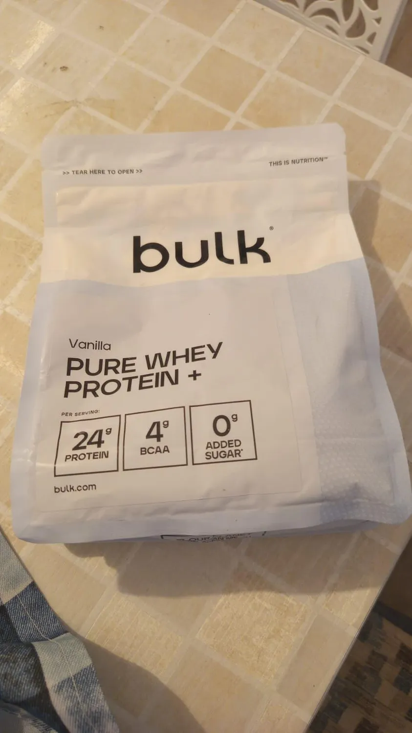 BULK Pure Whey Protein + Collagène poudre vanille 900 g 14 g collagène