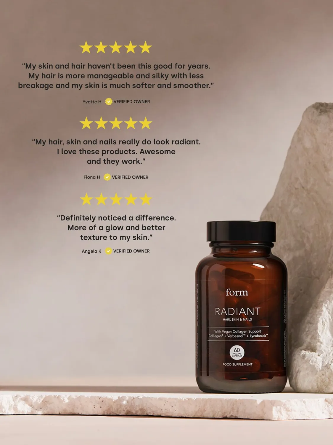 FORM NUTRITION Radiant complément cheveux peau ongles vegan