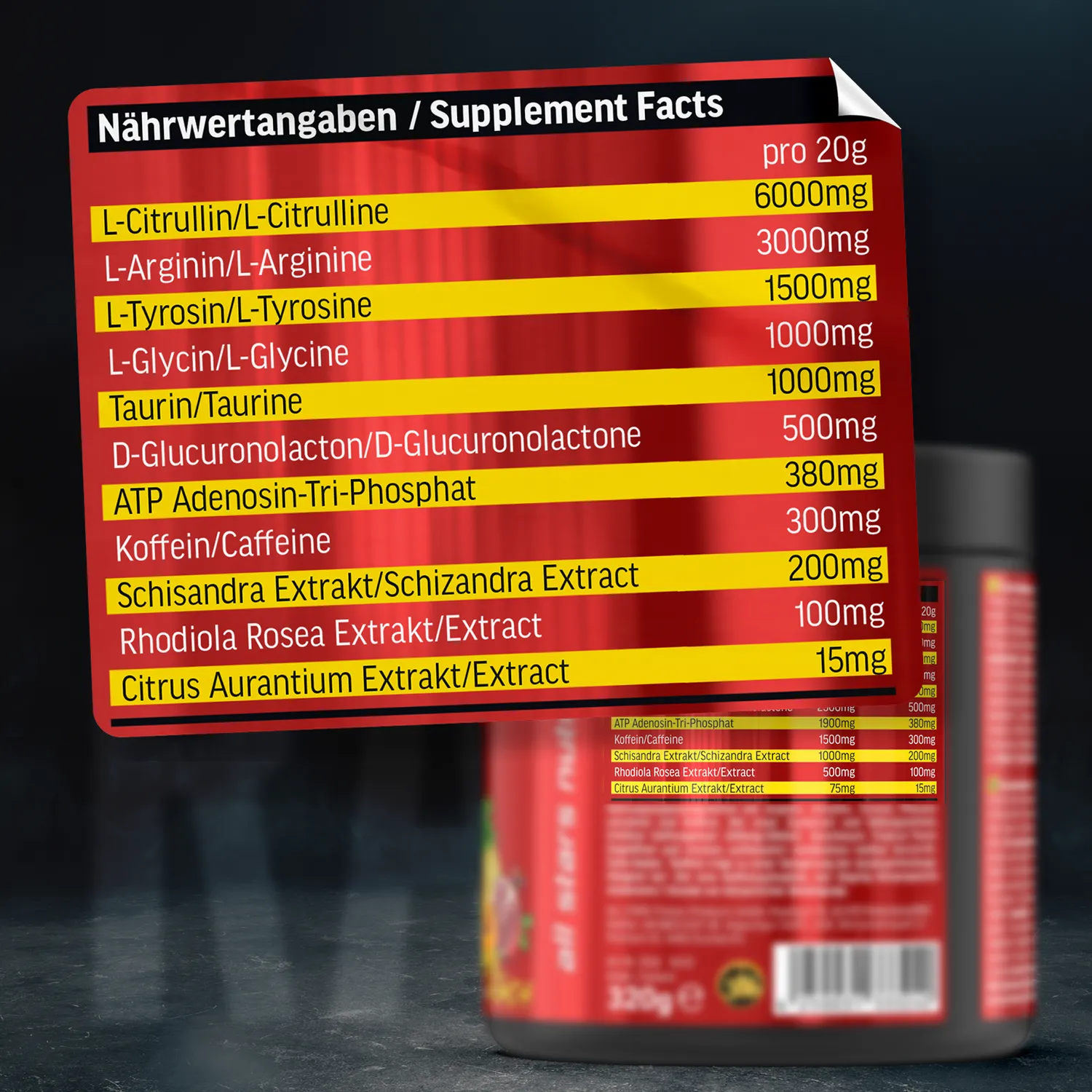 AllStars Platinum Series Raw Intensity Pre Workout Booster poudre Berry Blast