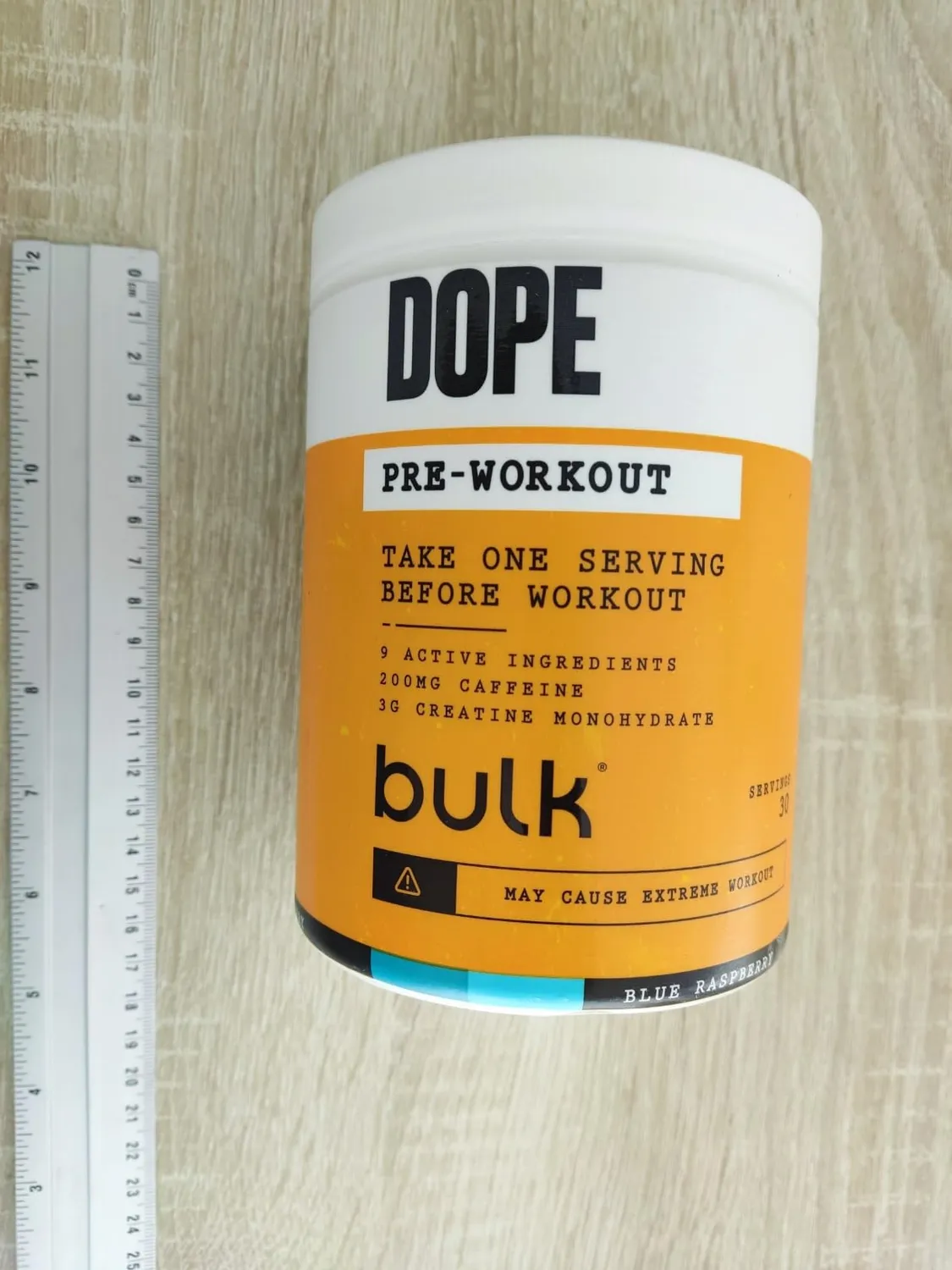 BULK Dope Pré-Workout poudre Framboise Bleu caféine créatine