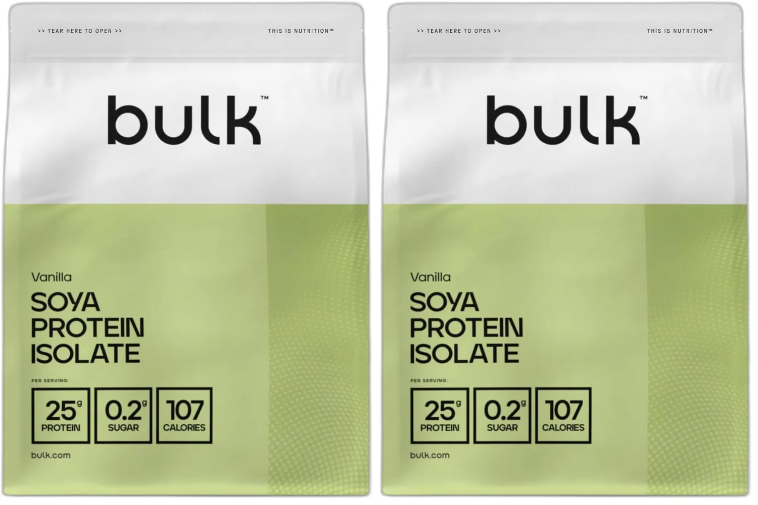 BULK Isolat de protéine de soja poudre 1 kg Vanille végétale