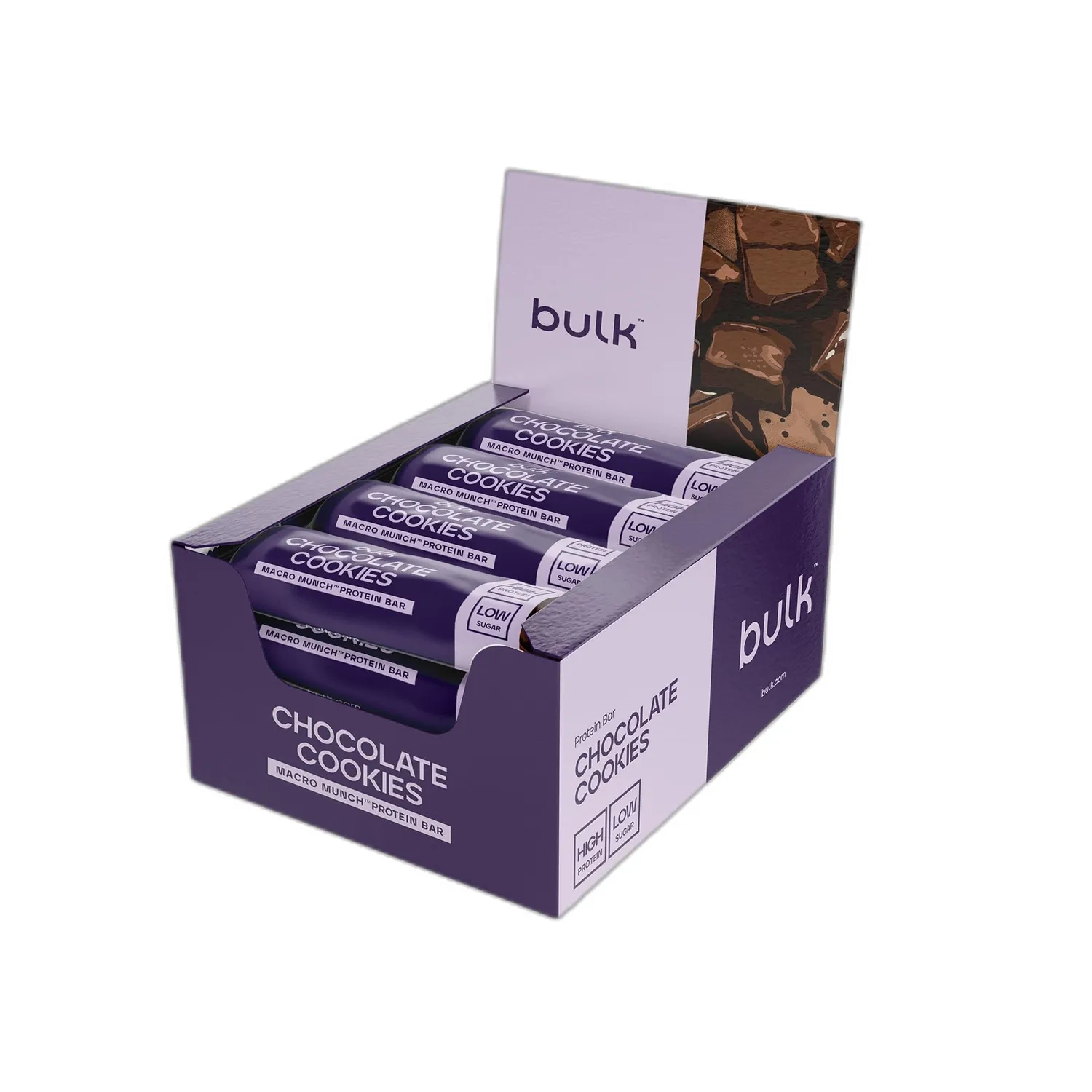 BULK Macro Munch Barre protéinée Biscuit et crème 62 g, riche en fibres