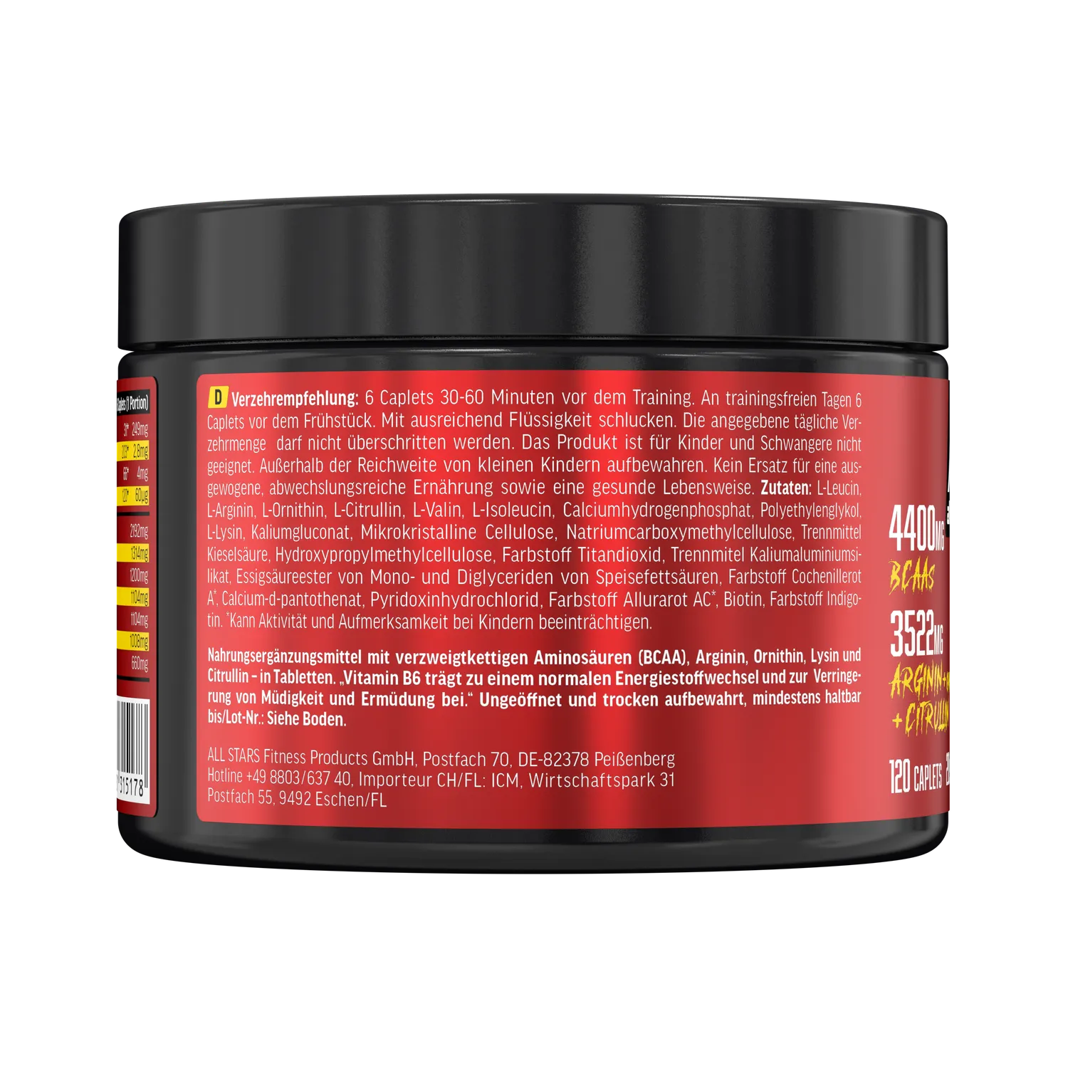 AllStars Aminotropin 120 caplets acides aminés BCAA
