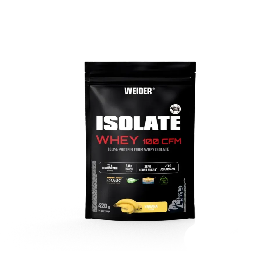 Weider Isolate Whey 100 CFM protéine en poudre Banane 420 g avec Digezyme