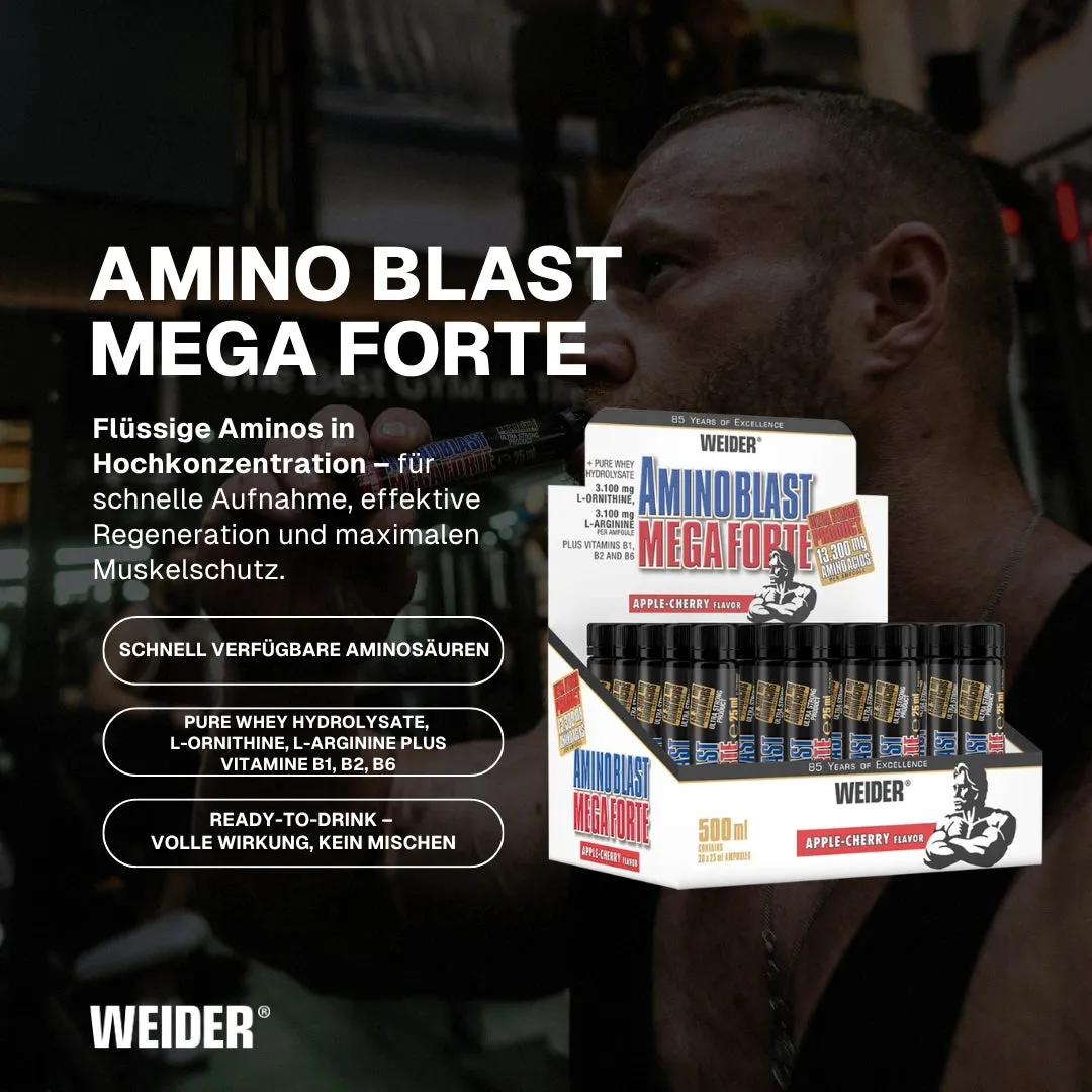 Weider Amino Blast Mega Forte ampoules pomme-cerise 20 x 25 ml