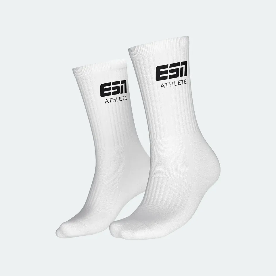 ESN Athlete Socks chaussettes blanches taille M 39,5-43 maintien