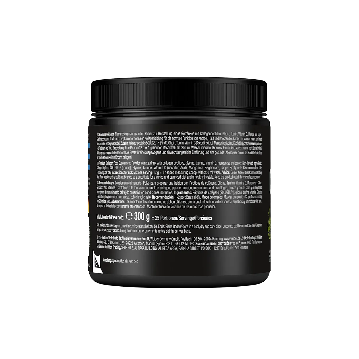 Weider Premium Collagen poudre de collagène 300 g peptides bovins