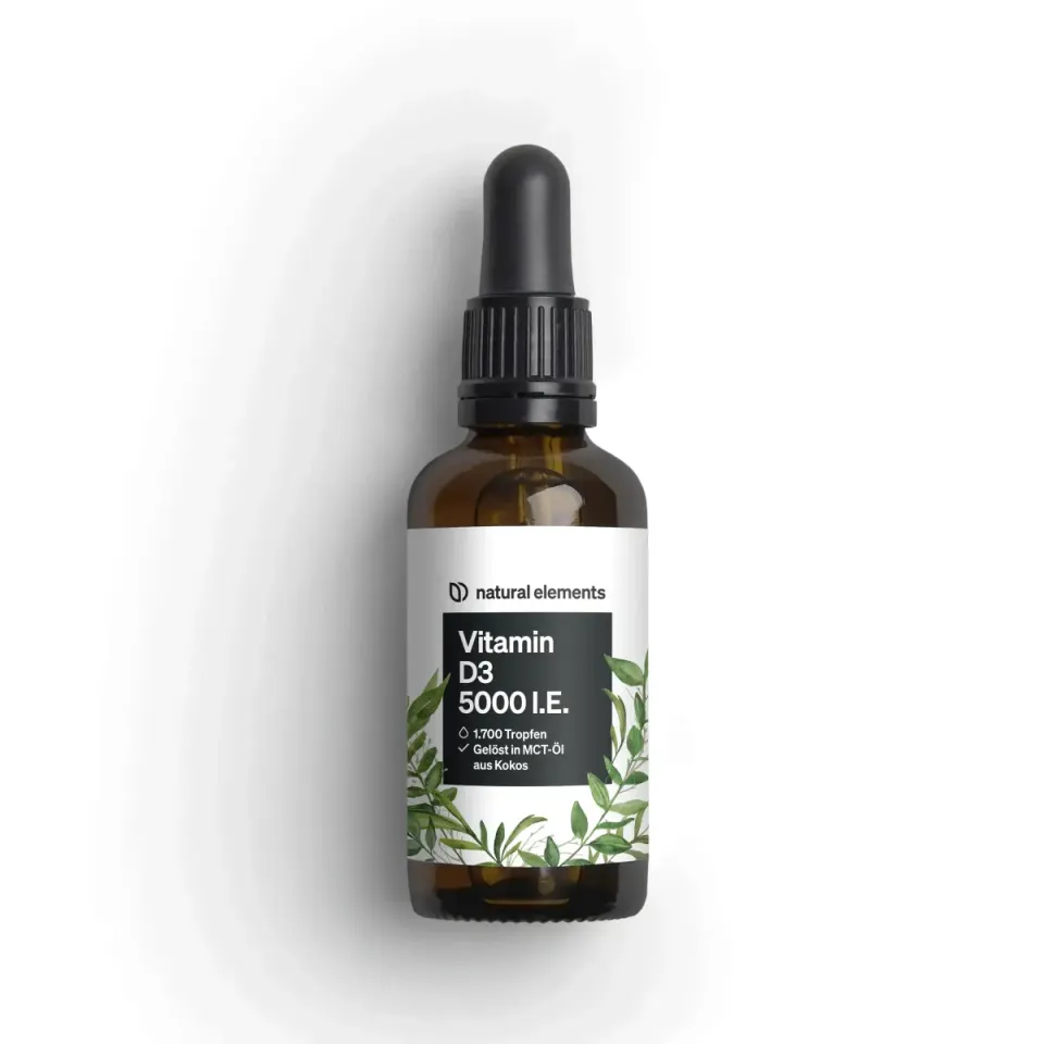 Natural Elements Vitamine D3 5000 UI gouttes 50 ml sans goût