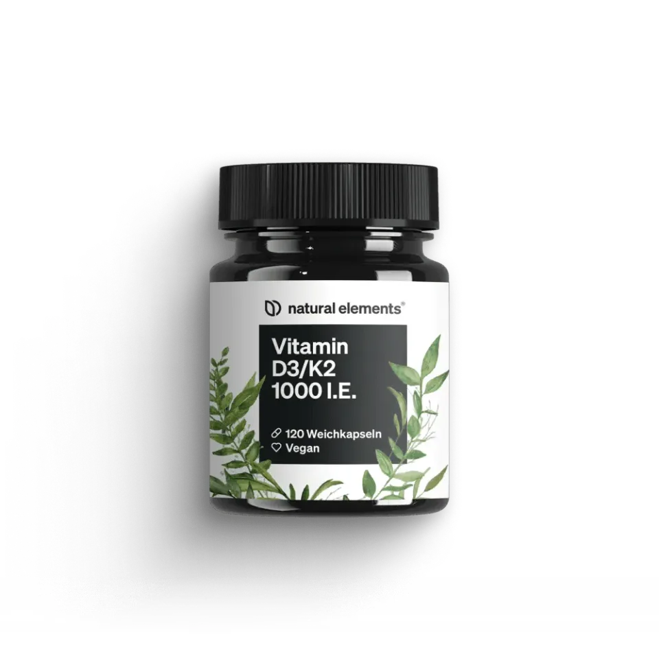 Natural Elements Vitamin D3/K2 1000 I.E. gélules 120 vegan