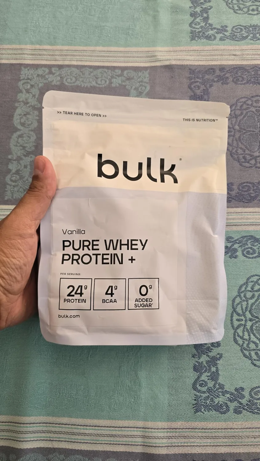 Bulk Pure Whey Protein+ whey vanille 900 g 24 g
