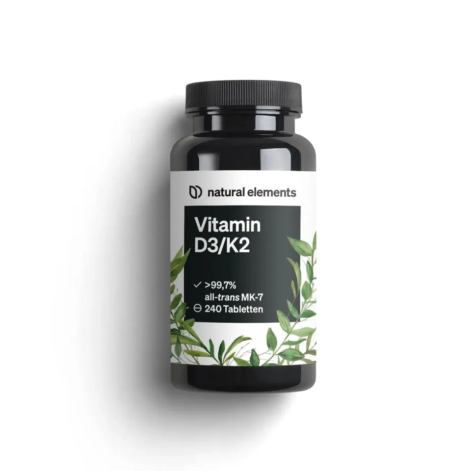 Natural Elements Vitamin D3/K2 - 2000 I.E. comprimés 240 unités, végétariens