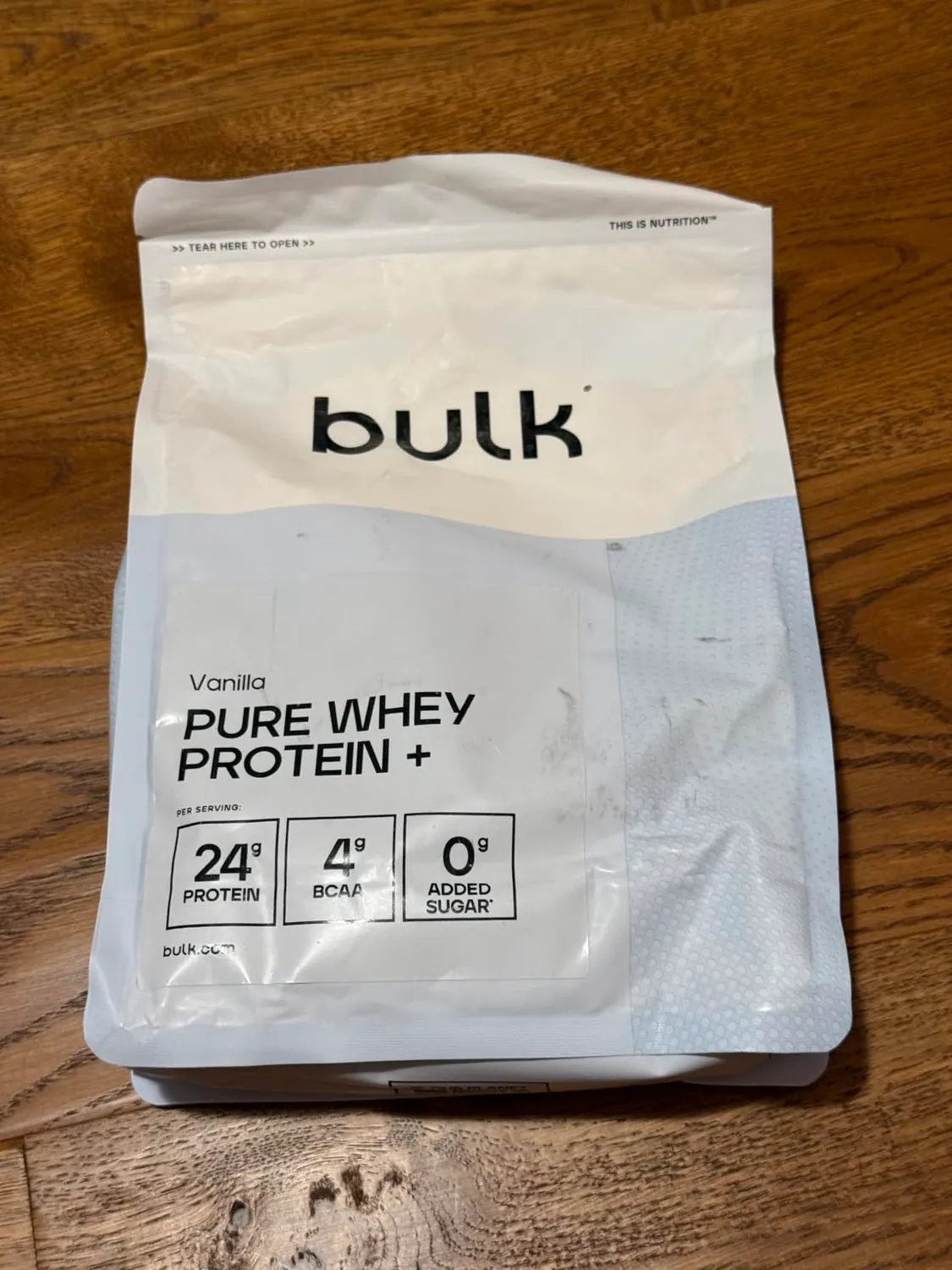 Bulk Pure Whey Protein+ whey vanille 900 g 24 g