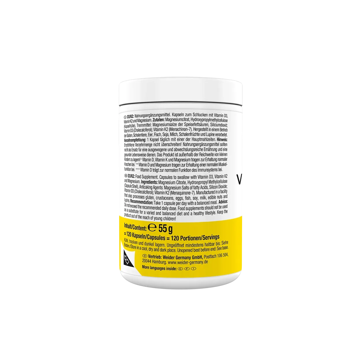 Weider Vitamin D3/K2 Kapseln gélules vitamine D3 K2