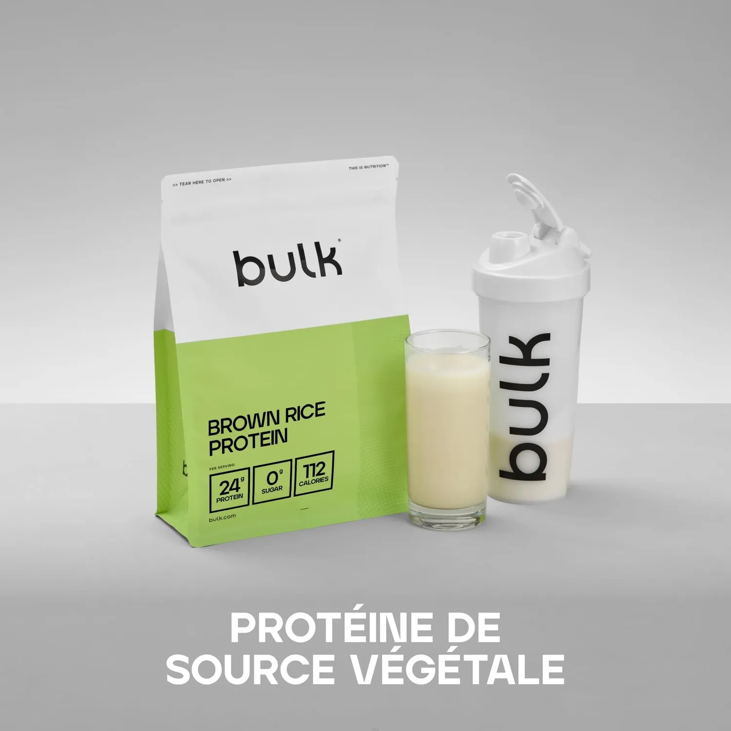 BULK protéine de riz brun poudre 2,5 kg non aromatisée