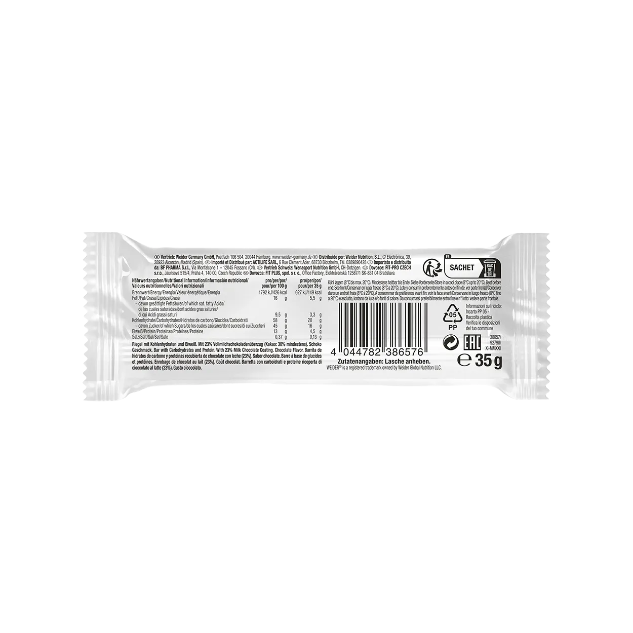 Weider Classic Protein Bar barre protéinée chocolat