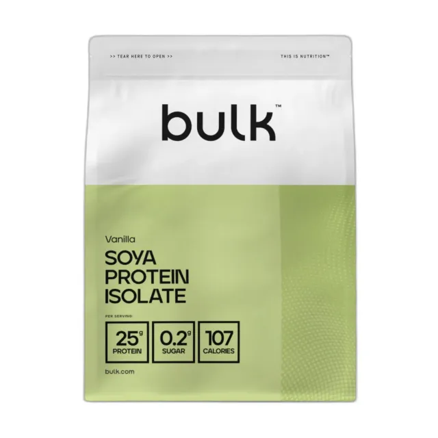 BULK Isolat de protéine de soja poudre 1 kg Vanille végétale