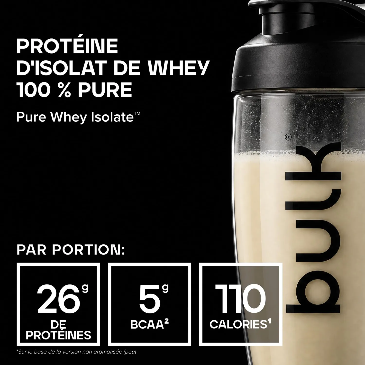 Bulk Pure Whey Isolate whey vanille 900 g protéines