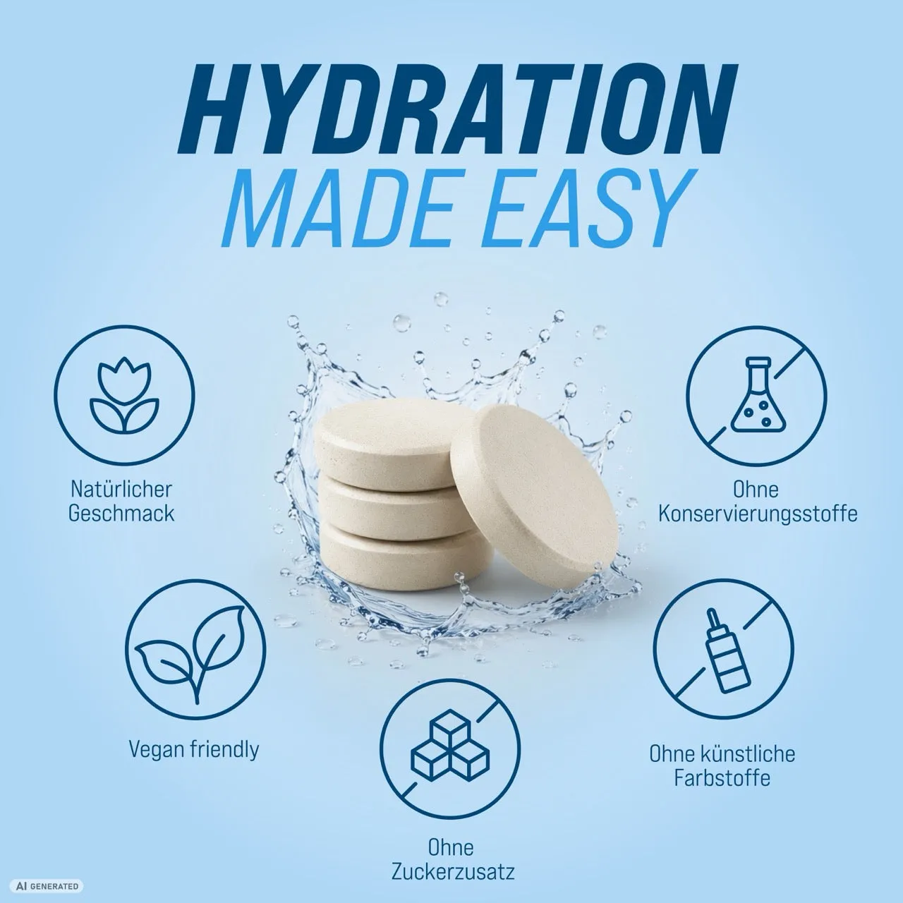 AllStars Hydration Electrolytes comprimés effervescents Lemon et Tropical 20 sans sucre ajouté