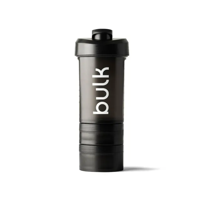 BULK Iconic Storage shaker 450 ml noir à compartiments