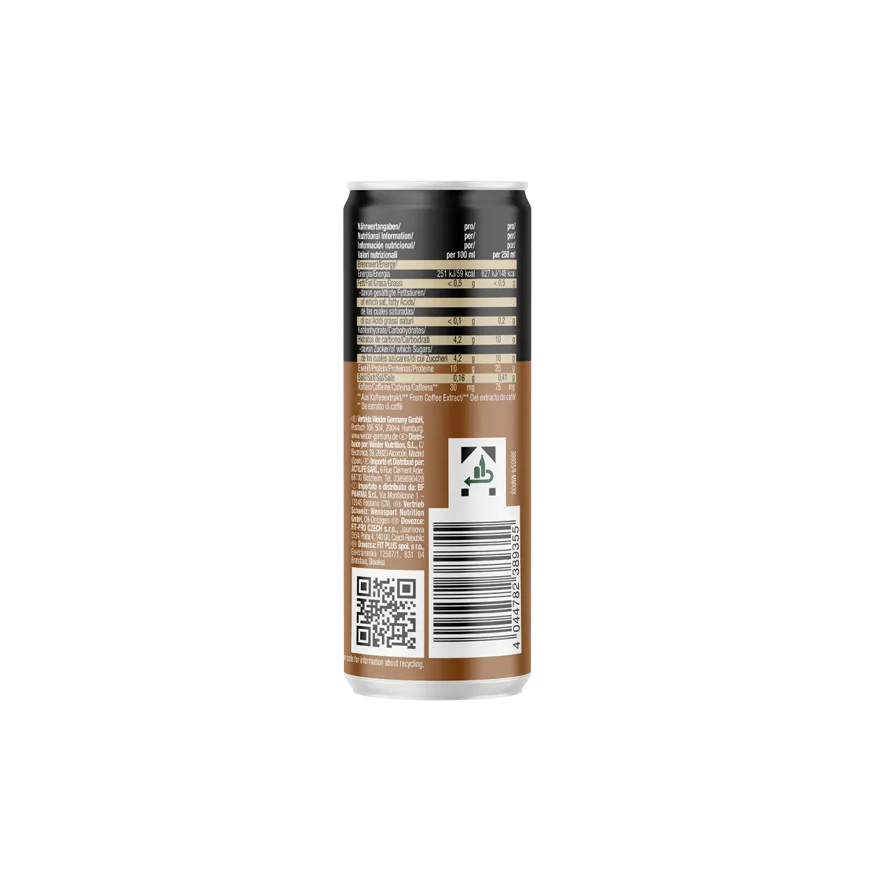 Weider Milk Protein Coffee boisson protéinée 250 ml au café