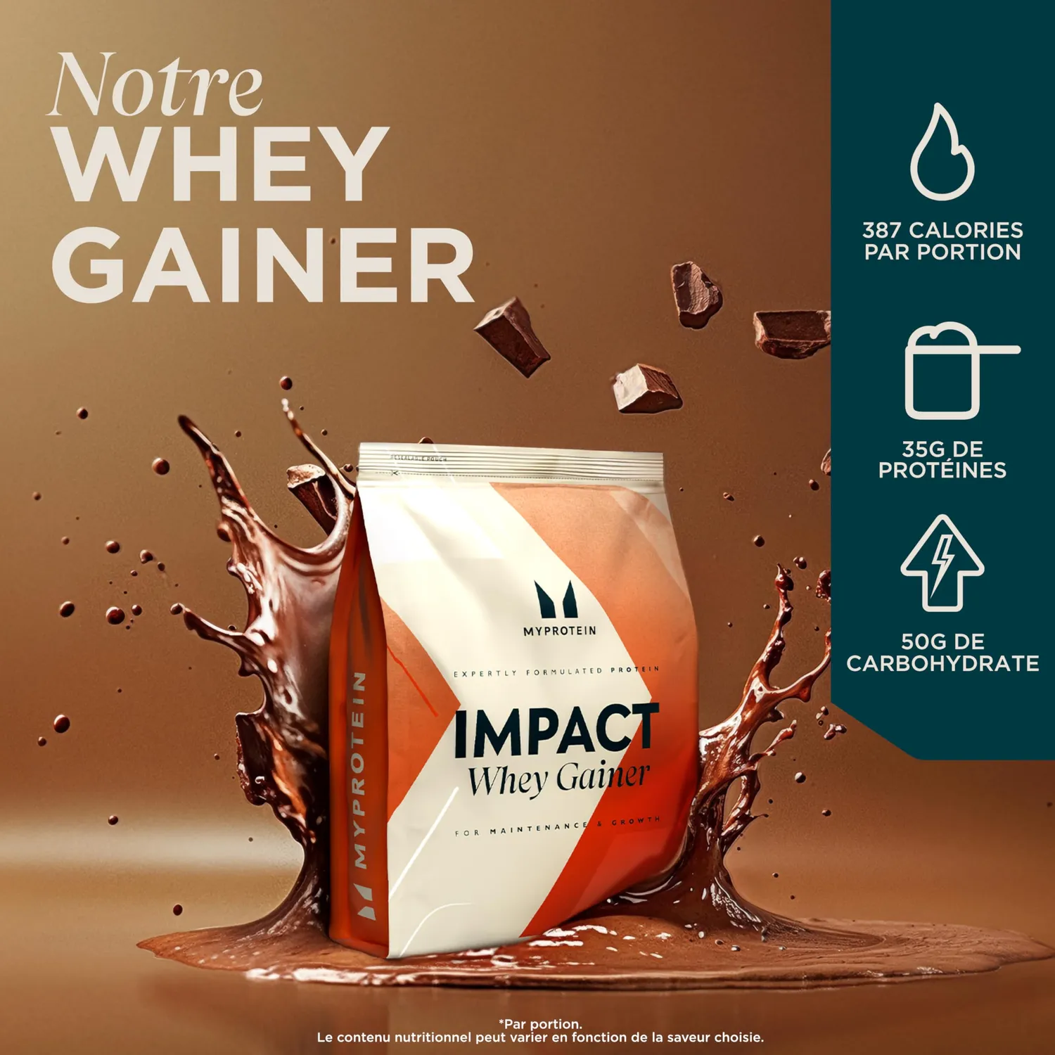 Myprotein Weight Gainer protéine chocolat 2,5 kg