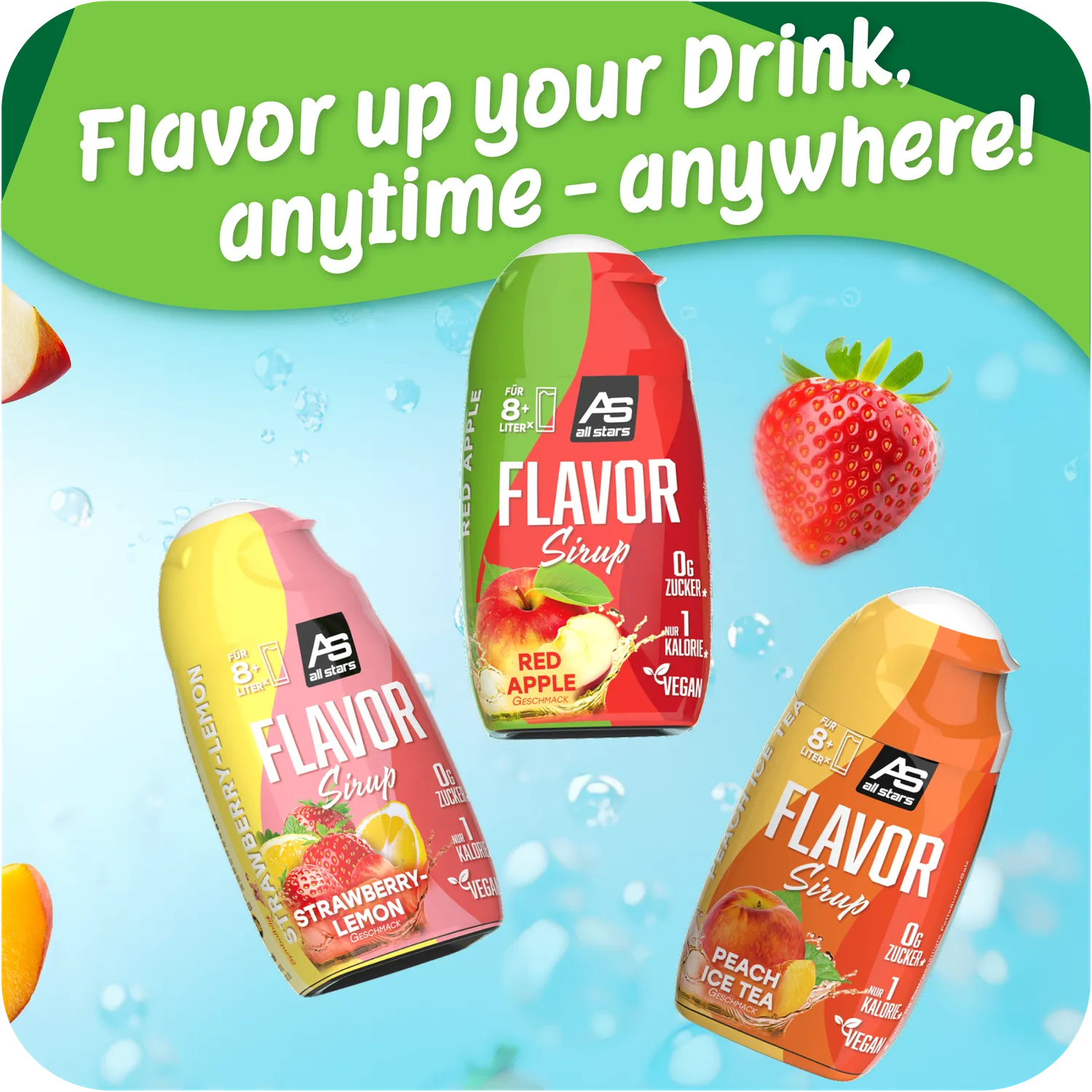 AllStars Flavor sirop Strawberry-Lemon 65 ml sans sucre